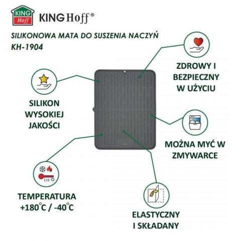 MATA PODKŁADKA SILIKONOWA OCIEKACZ DO NACZYŃ 42x33cm KINGHOFF KH-1904 Kinghoff