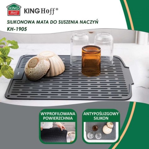 MATA PODKŁADKA SILIKONOWA OCIEKACZ DO NACZYŃ 46x40cm KINGHOFF KH-1905 Kinghoff