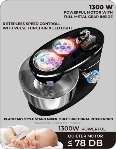 MIKSER ROBOT PLANETARNY BERLINGER HAUS BH-9512 MATTE BLACK Berlinger haus