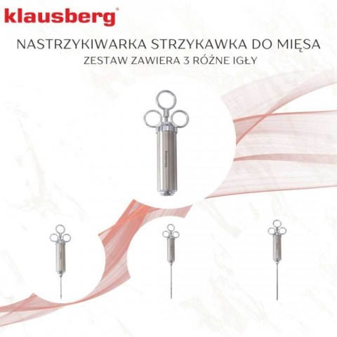 STALOWA NASTRZYKIWARKA 60ml DO PEKLOWANIA MIĘSA KLAUSBERG KB-7842 Klausberg
