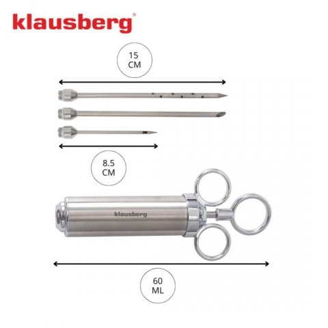 STALOWA NASTRZYKIWARKA 60ml DO PEKLOWANIA MIĘSA KLAUSBERG KB-7842 Klausberg