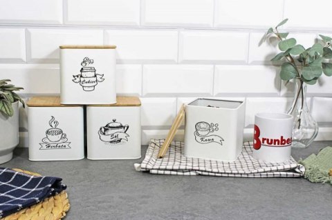 ZESTAW 4 POJEMNIKÓW KUCHENNYCH NA PRODUKTY SYPKIE 4264 Brunbeste