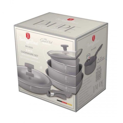 ZESTAW GARNKÓW TYTANOWYCH 9 ELEM. BERLINGER HAUS BH-8255 TAUPE Berlinger haus