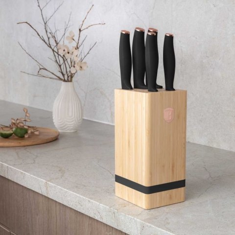 ZESTAW NOŻY BERLINGER HAUS BH-2970 BLACK ROSE W BLOKU BAMBUSOWYM Berlinger haus