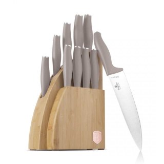 ZESTAW NOŻY BERLINGER HAUS BH-3122 TAUPE W BLOKU BAMBUSOWYM Berlinger haus