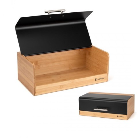 CHLEBAK BAMBUSOWY POJEMNIK NA PIECZYWO E-6067 CZARNY Elitehoff