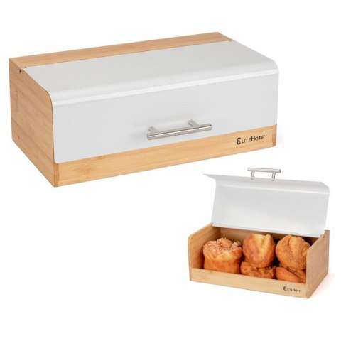 CHLEBAK BAMBUSOWY POJEMNIK NA PIECZYWO E-6068 BIAŁY Elitehoff