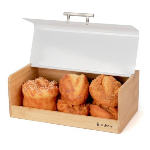 CHLEBAK BAMBUSOWY POJEMNIK NA PIECZYWO E-6068 BIAŁY Elitehoff