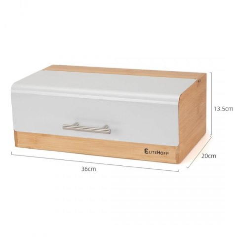 CHLEBAK BAMBUSOWY POJEMNIK NA PIECZYWO E-6068 BIAŁY Elitehoff