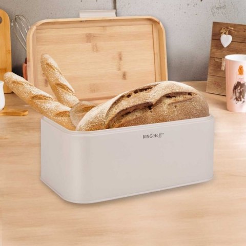 CHLEBAK STALOWY Z BABUSOWĄ POKRYWĄ KINGHOFF KH-1928 Kinghoff