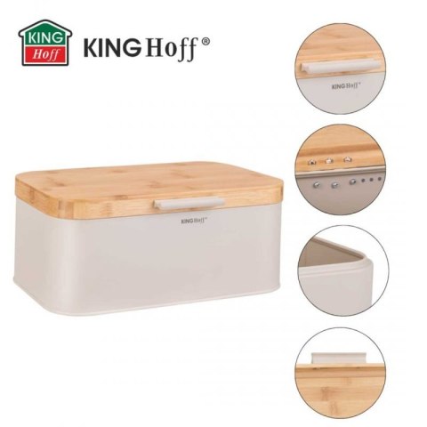CHLEBAK STALOWY Z BABUSOWĄ POKRYWĄ KINGHOFF KH-1928 Kinghoff
