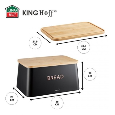 CHLEBAK STALOWY Z DESKĄ DO KROJENIA KINGHOFF KH-1948 Kinghoff