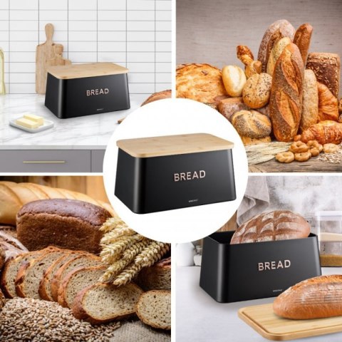 CHLEBAK STALOWY Z DESKĄ DO KROJENIA KINGHOFF KH-1948 Kinghoff