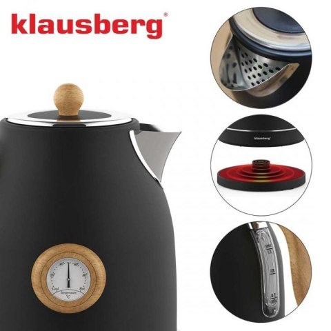 CZAJNIK ELEKTRYCZNY 1,7L Z TERMOMETREM KLAUSBERG KB-7907 RETRO Klausberg