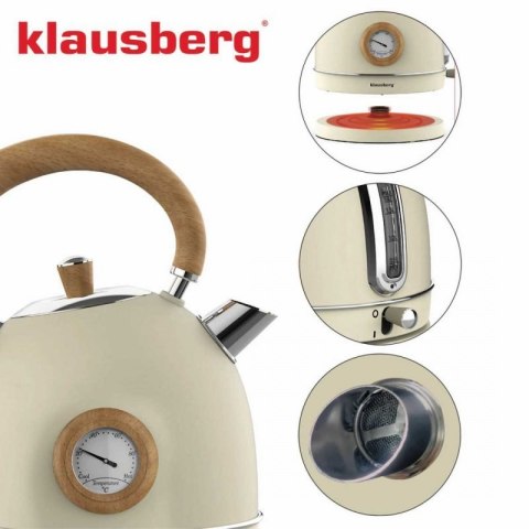CZAJNIK ELEKTRYCZNY 1,8L Z TERMOMETREM KLAUSBERG KB-7906 RETRO Klausberg