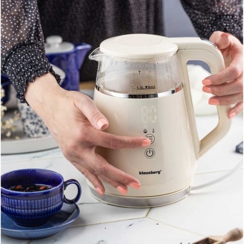 CZAJNIK ELEKTRYCZNY 1L KLAUSBERG KB-7893 LED REGULACJA TEMPERATURY Klausberg
