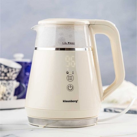 CZAJNIK ELEKTRYCZNY 1L KLAUSBERG KB-7893 LED REGULACJA TEMPERATURY Klausberg