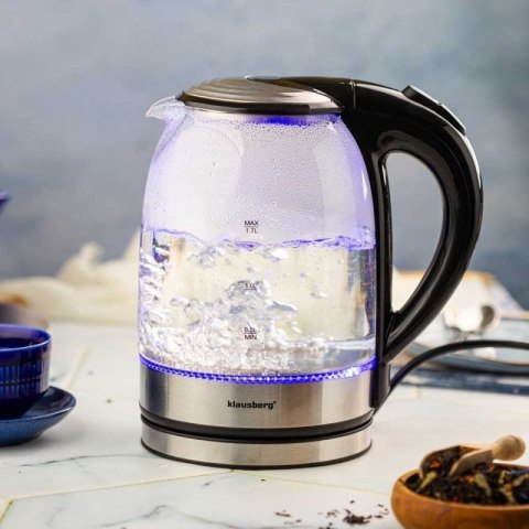 CZAJNIK ELEKTRYCZNY SZKLANY 1,7L KLAUSBERG KB-7886 LED Klausberg