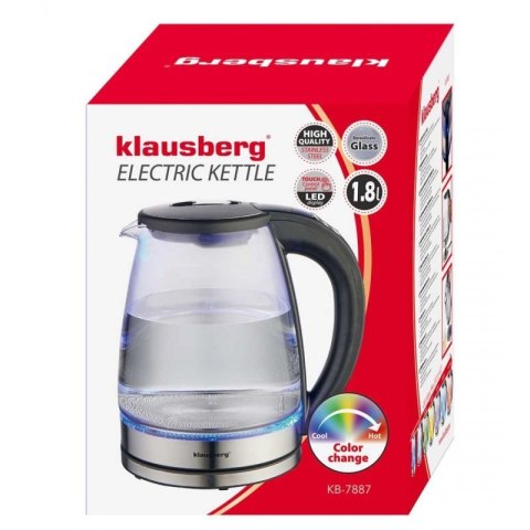 CZAJNIK ELEKTRYCZNY SZKLANY 1,8L KLAUSBERG KB-7887 LED RGB Klausberg