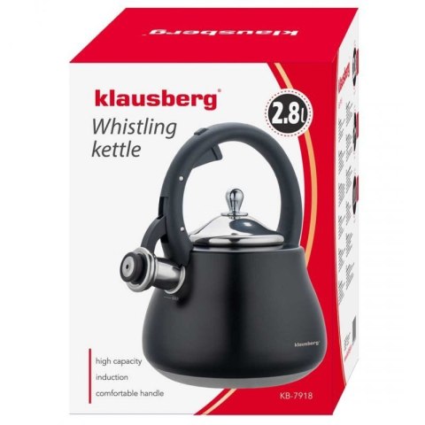 CZAJNIK STALOWY Z GWIZDKIEM 2,8L KLAUSBERG KB-7918 Klausberg