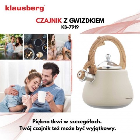 CZAJNIK STALOWY Z GWIZDKIEM 2,8L KLAUSBERG KB-7919 Klausberg