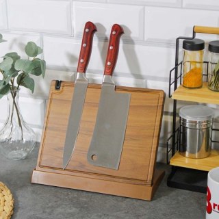 DREWNIANY STOJAK MAGNETYCZNY NA NOŻE Z OSTRZAŁKĄ 3770 Brunbeste