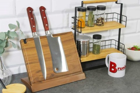 DREWNIANY STOJAK MAGNETYCZNY NA NOŻE Z OSTRZAŁKĄ 3770 Brunbeste