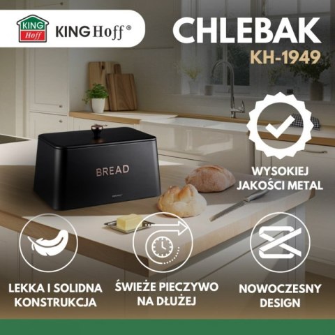 ELEGANCKI CHLEBAK STALOWY KINGHOFF KH-1949 CZARNY Kinghoff