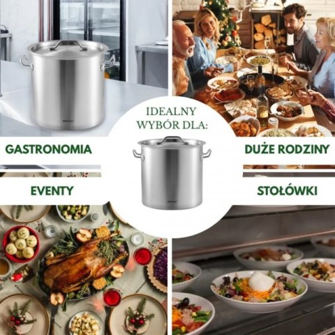 GARNEK GASTRONOMICZNY Z POKRYWĄ STALOWĄ 33L KINGHOFF KH-1964 Kinghoff