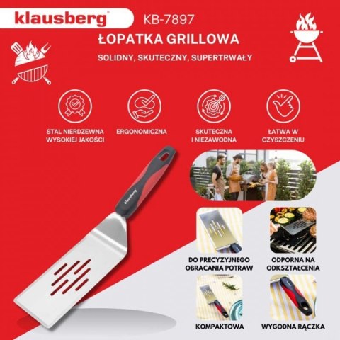 ŁOPATKA STALOWA 36 cm DO GRILLA KLAUSBERG KB-7897 Klausberg