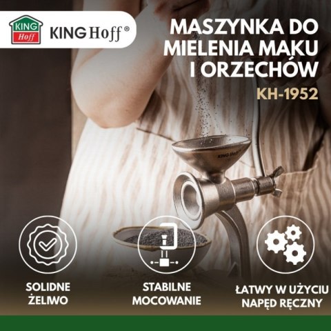 MASZYNKA MŁYNEK DO MIELENIA MAKU ORZECHÓW KINGHOFF KH-1952 Kinghoff