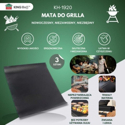MATA DO GRILLOWANIA 40x33 cm 3 szt. KINGHOFF KH-1920 Kinghoff