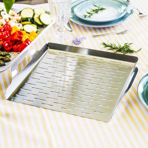 STALOWA TACA 37x31cm DO GRILLA GRILLOWANIA KINGHOFF KH-1917 Kinghoff