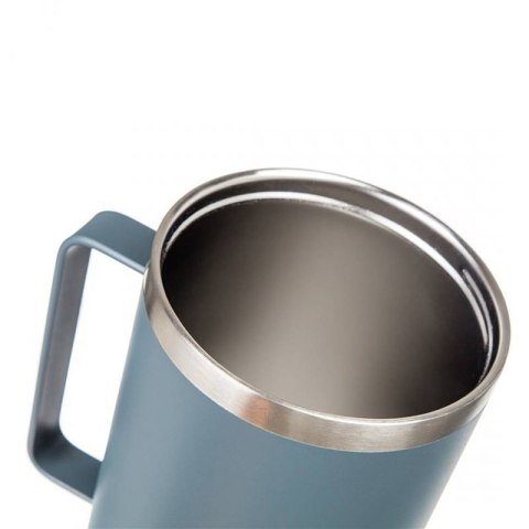 STALOWY KUBEK TERMICZNY TERMOS 1200ml Z RĄCZKĄ I SŁOMKĄ BANQUET TWAIN SZARY Banquet