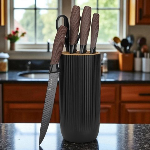 ZESTAW NOŻY KUCHENNYCH Z TASAKIEM W STOJAKU E-6309 Elitehoff