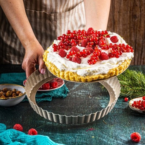 BLACHA FORMA DO TARTY Ø25cm Z WYJMOWANYM DNEM KINGHOFF KH-1969 Kinghoff