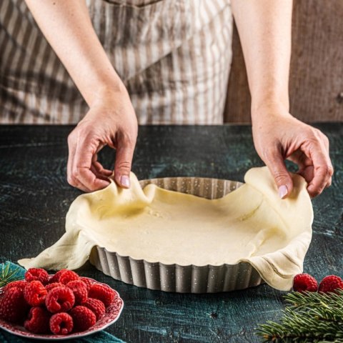 BLACHA FORMA DO TARTY Ø25cm Z WYJMOWANYM DNEM KINGHOFF KH-1969 Kinghoff