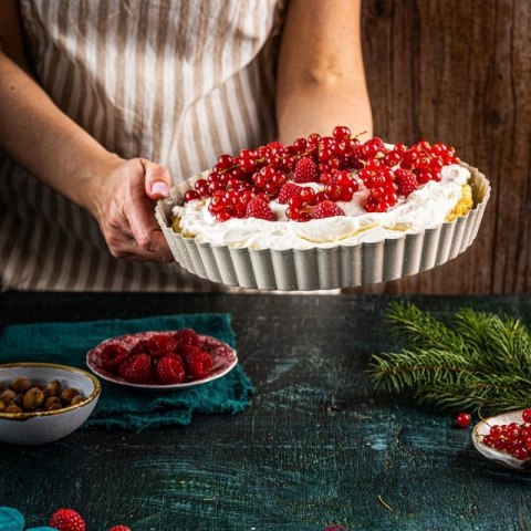 BLACHA FORMA DO TARTY Ø25cm Z WYJMOWANYM DNEM KINGHOFF KH-1969 Kinghoff