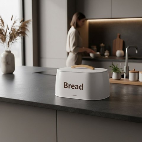 CHLEBAK POJEMNIK STALOWY NA PIECZYWO KINGHOFF KH-1947 BIAŁY Kinghoff