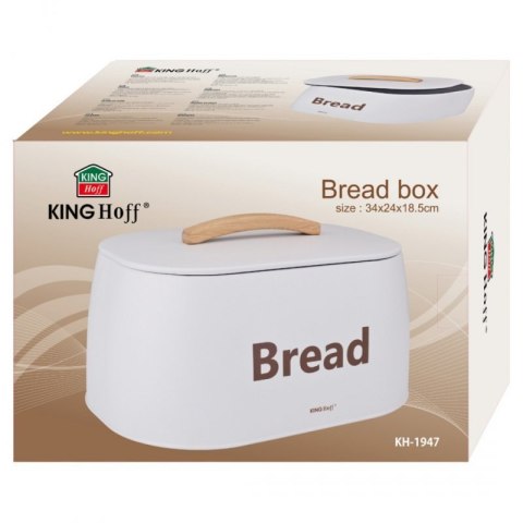 CHLEBAK POJEMNIK STALOWY NA PIECZYWO KINGHOFF KH-1947 BIAŁY Kinghoff