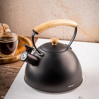 CZAJNIK 2,5L Z GWIZDKIEM KINGHOFF KH-1999 CZARNY MAT Kinghoff