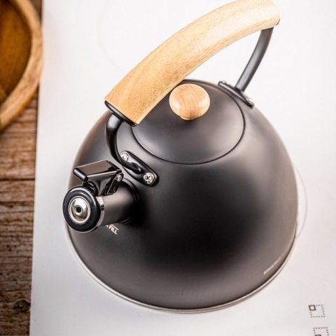 CZAJNIK 2,5L Z GWIZDKIEM KINGHOFF KH-1999 CZARNY MAT Kinghoff