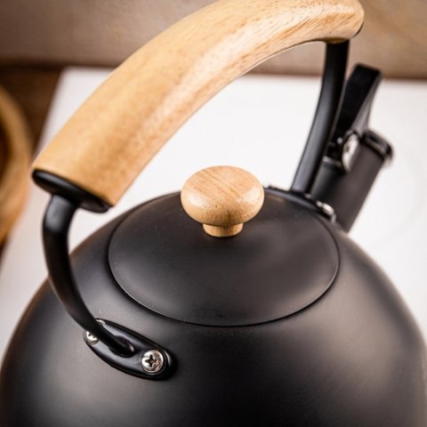 CZAJNIK 2,5L Z GWIZDKIEM KINGHOFF KH-1999 CZARNY MAT Kinghoff