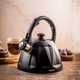 CZAJNIK 2L Z GWIZDKIEM KINGHOFF KH-1997 CZARNY MAT Kinghoff