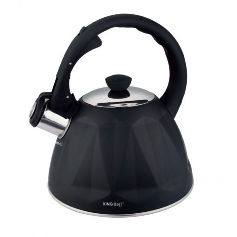 CZAJNIK 2L Z GWIZDKIEM KINGHOFF KH-1997 CZARNY MAT Kinghoff