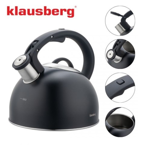 CZAJNIK STALOWY Z GWIZDKIEM 2,5L KLAUSBERG KB-7911 Klausberg