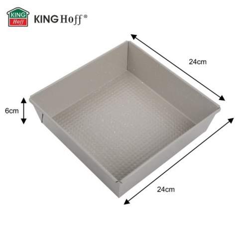 FORMA BLACHA KWADRATOWA DO CIASTA 24x24cm KINGHOFF KH-1974 Kinghoff