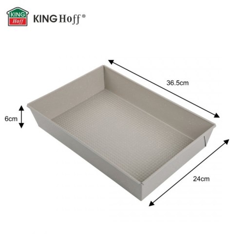 FORMA BLACHA PROSTOKĄTNA DO CIASTA 36,5x24cm KINGHOFF KH-1975 Kinghoff