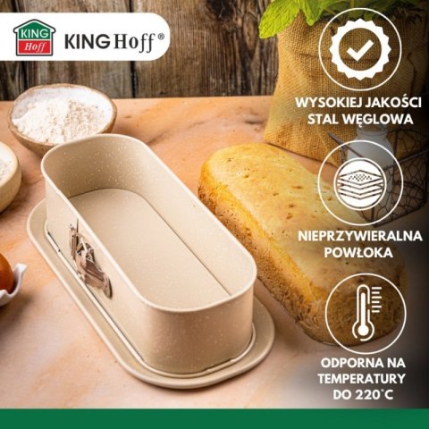 FORMA KEKSÓWKA DO CHLEBA ROZPINANA 34,5x15,5cm KINGHOFF KH-1976 Kinghoff