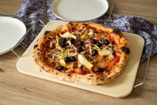 KAMIEŃ SZAMOT DO PIECZENIA I SERWOWANIA PIZZY 38x30cm 2929 Brunbeste